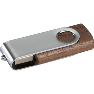 USB-stick twist van hout, donker 12794