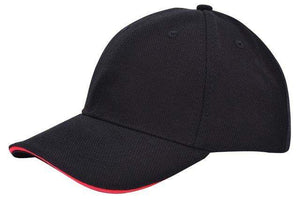 Cap sandwich canvas zwart onbedrukt 2116