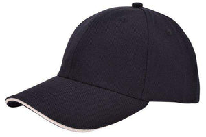 Cap sandwich canvas blauw Borduren 2107