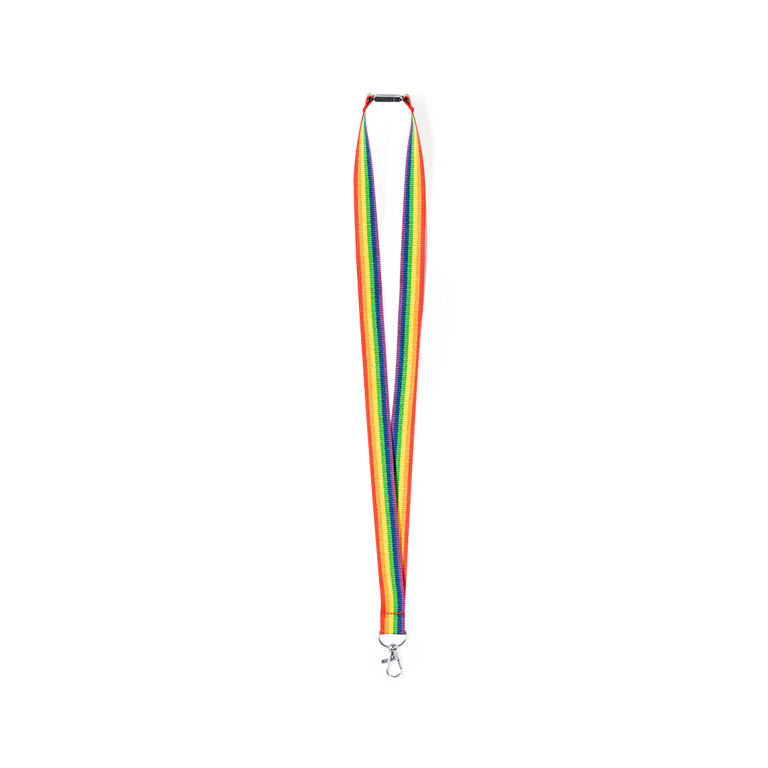 Lanyard Mapik regenboog onbedrukt