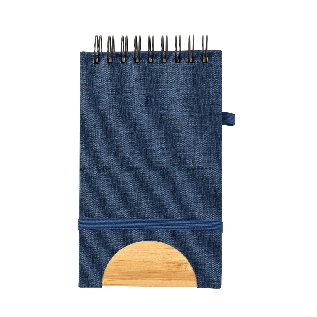 Houder voor notitieboekjes Alyxa donkerblauw 1 kleur