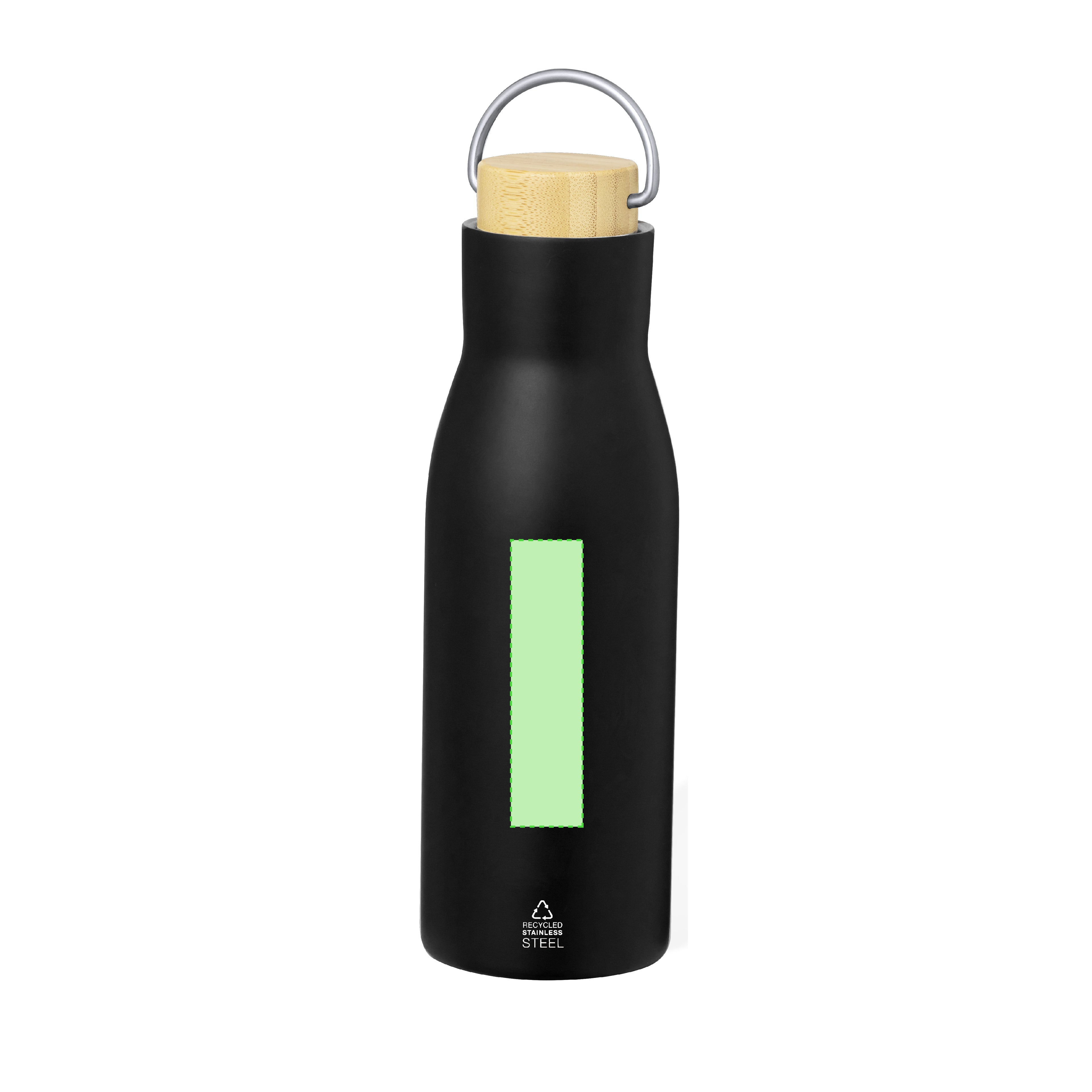 Fles Prismix zwart onbedrukt