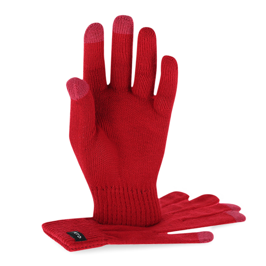 Touchscreenhandschoenen Brolyn rood 1 kleur