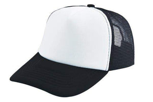 Cap trucker zwart onbedrukt 2136