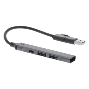 USB-hub Konery zilver Graveren
