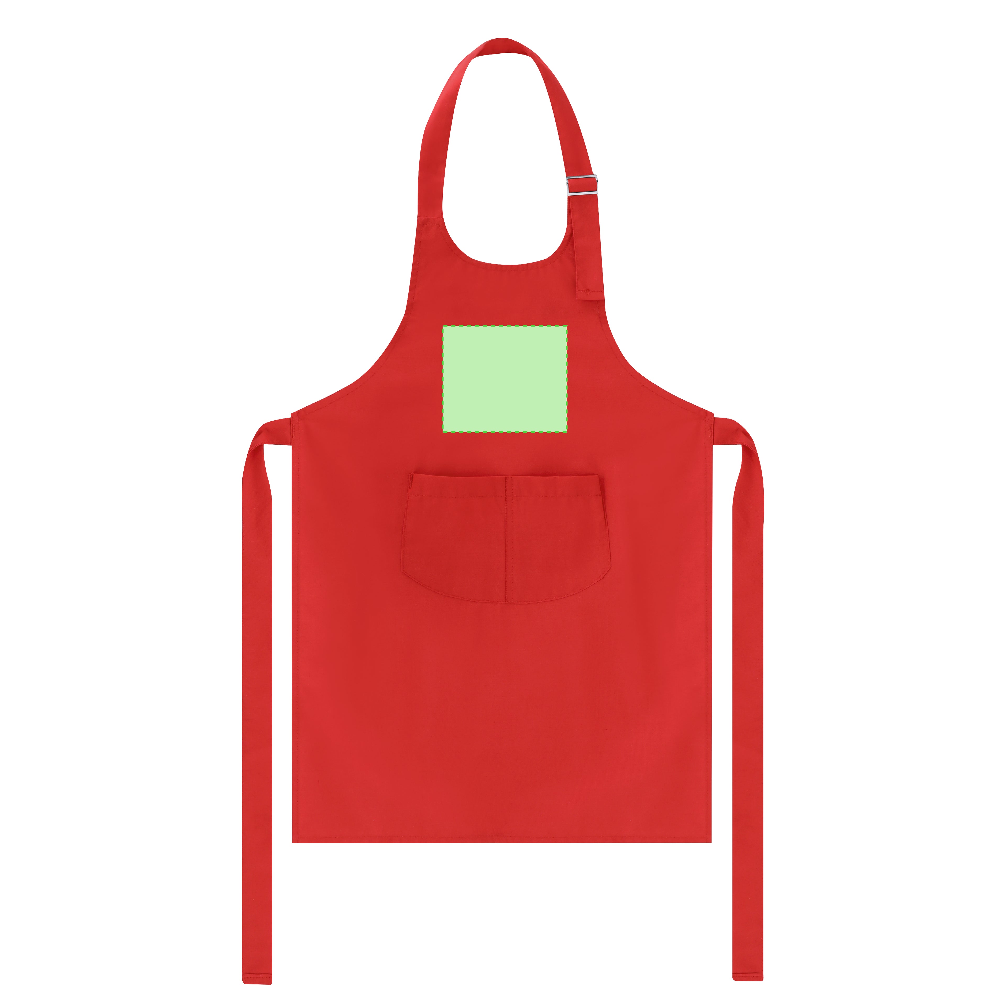 Schort Jeizon rood onbedrukt