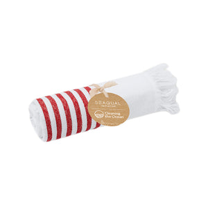 Handdoek Pareo Tirling rood onbedrukt