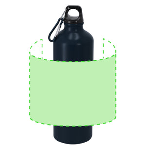 Fles Glaxon zwart onbedrukt