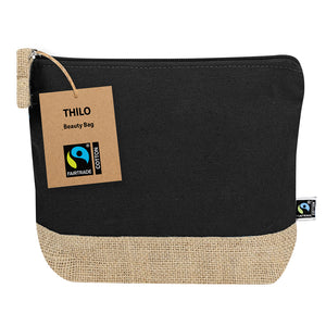 Make-up tas Thilo Fairtrade donkerblauw onbedrukt