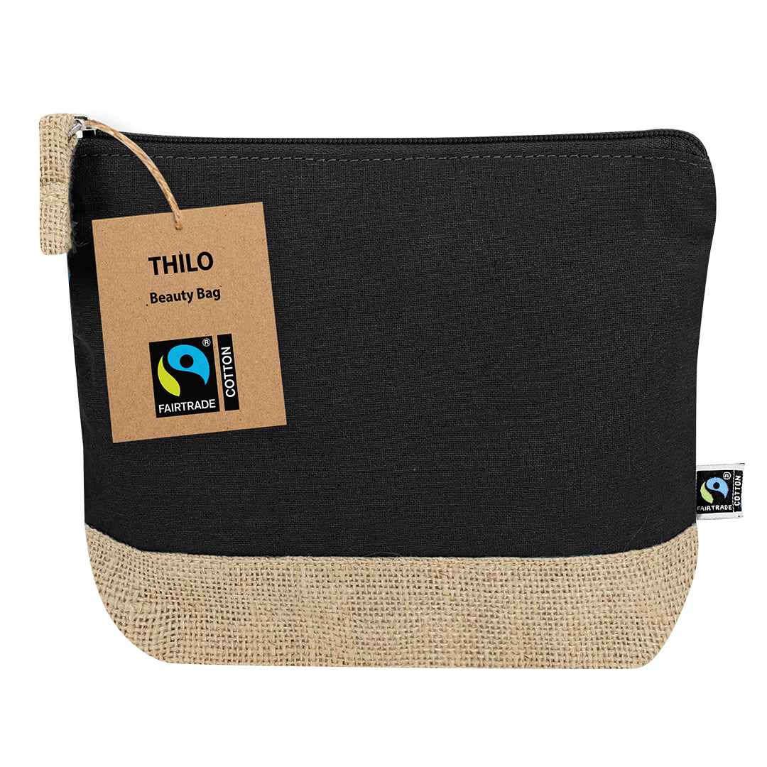 Make-up tas Thilo Fairtrade donkerblauw onbedrukt