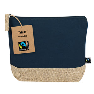 Make-up tas Thilo Fairtrade lichtblauw onbedrukt