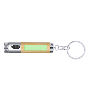 Zaklamp sleutelhanger Zungux zilver onbedrukt