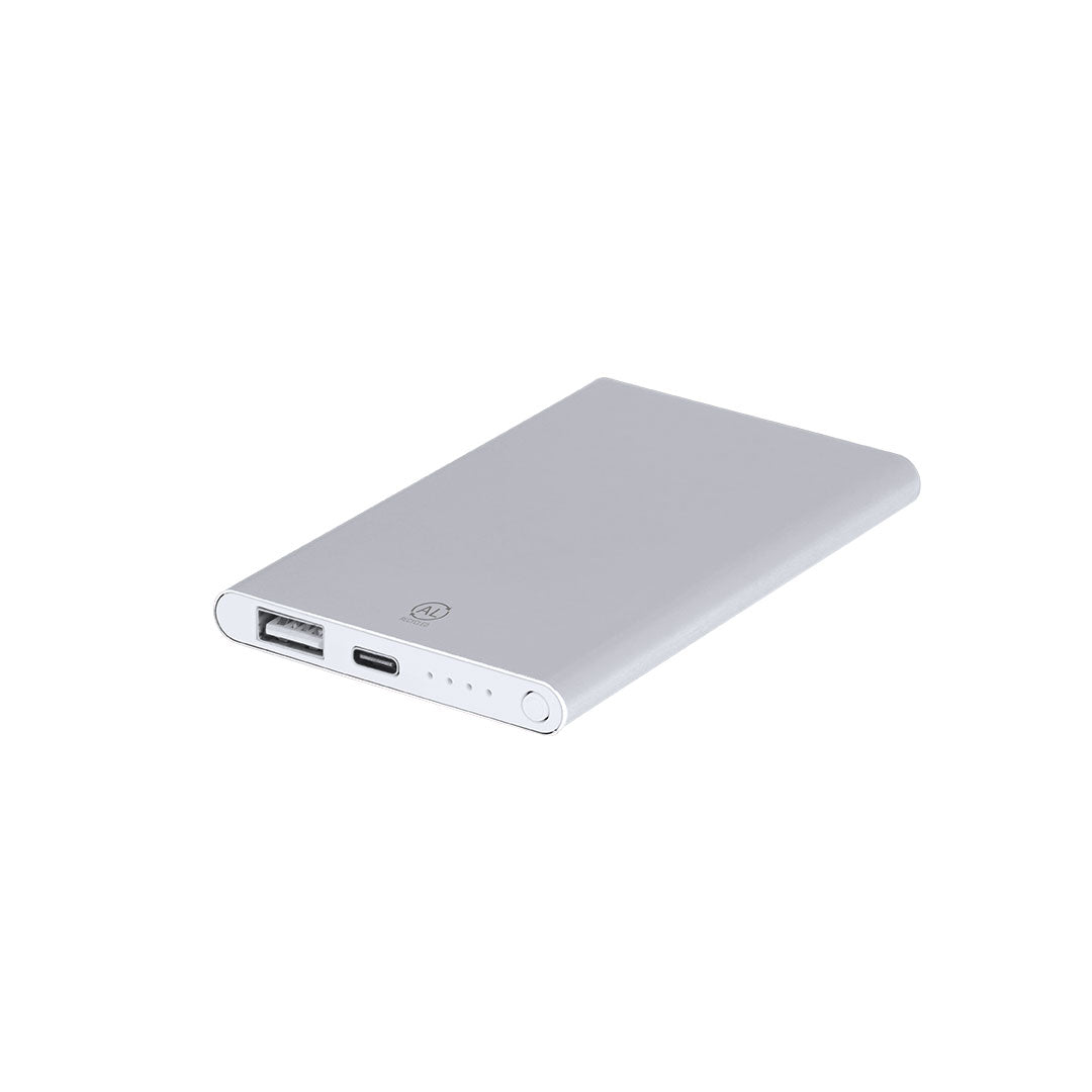 Powerbank Backen blauw Graveren