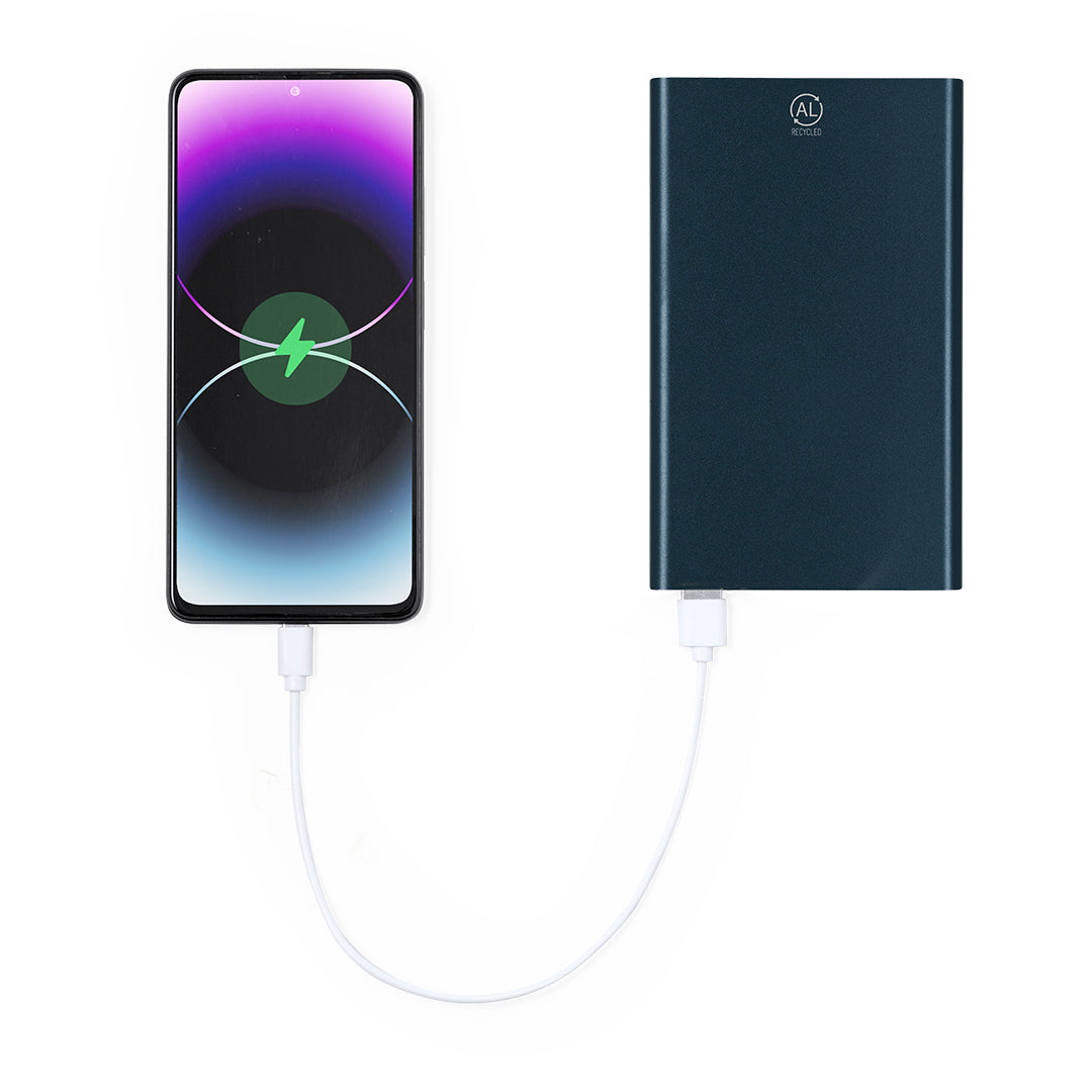 Powerbank Backen donkerblauw onbedrukt