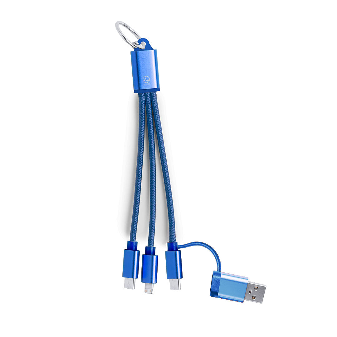 Oplaadkabel Bikoc blauw onbedrukt
