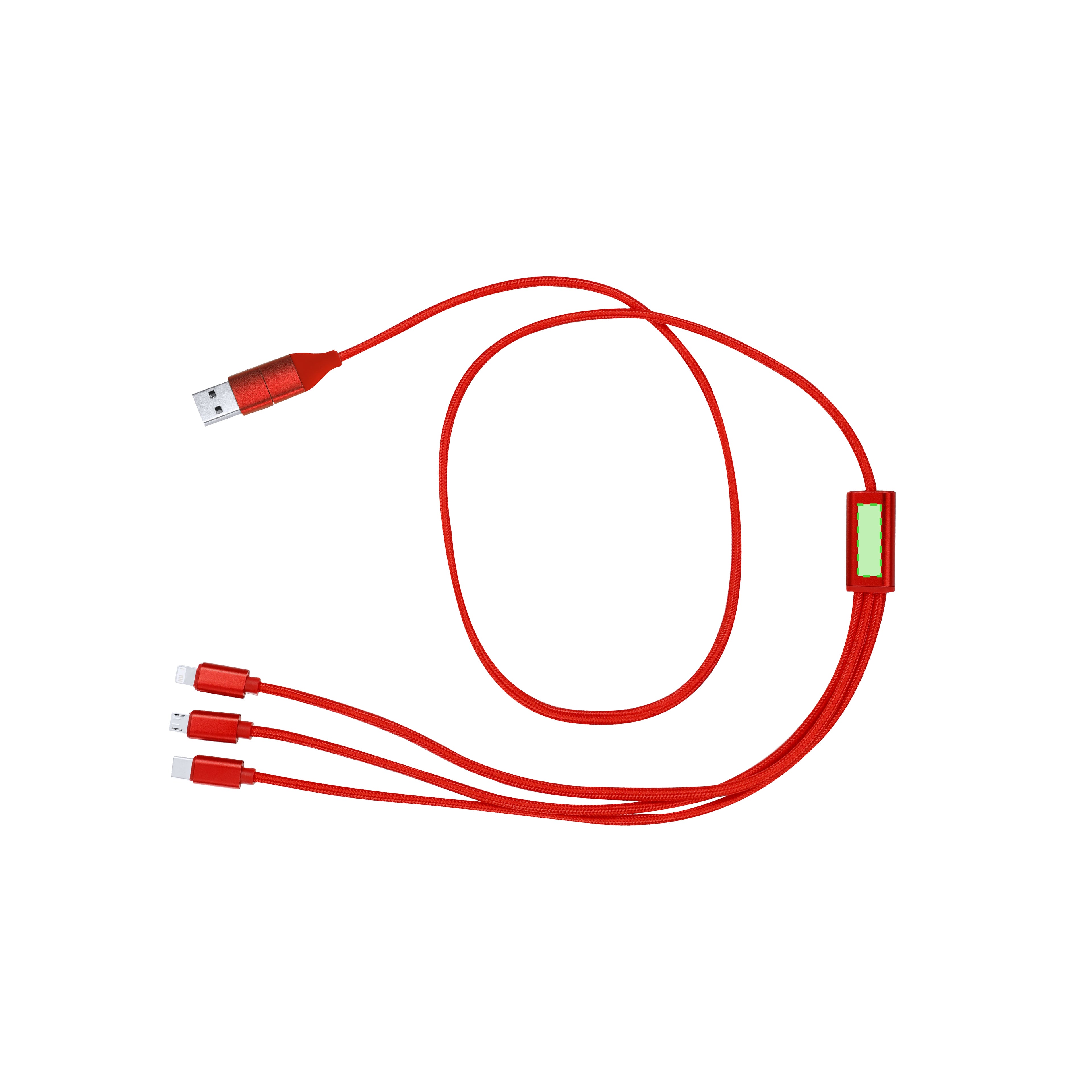 Oplaadkabel Clodan rood 1 kleur