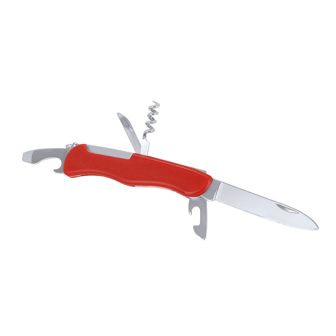Multifunctioneel zakmes Lixthel rood 2 kleuren