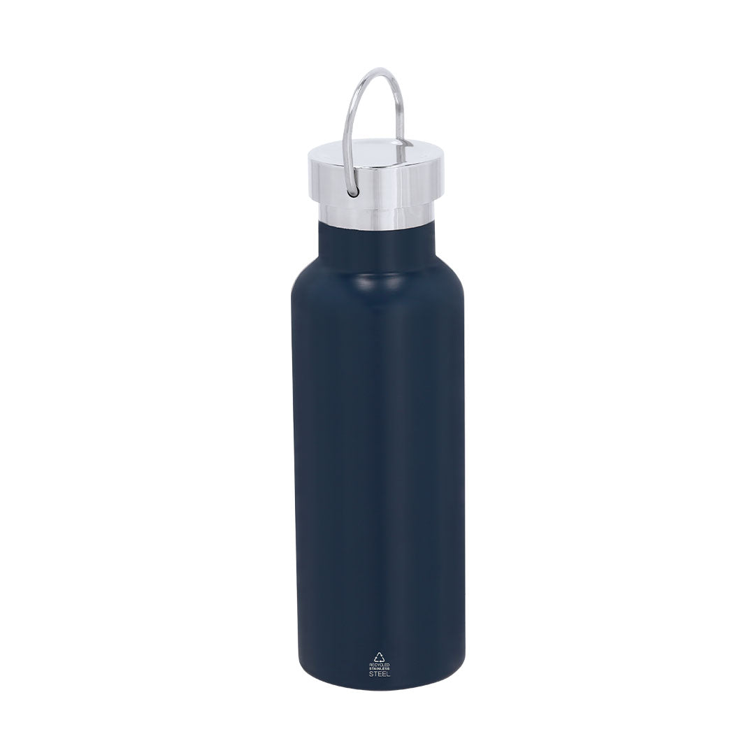 Geïsoleerde fles Libix donkerblauw Graveren