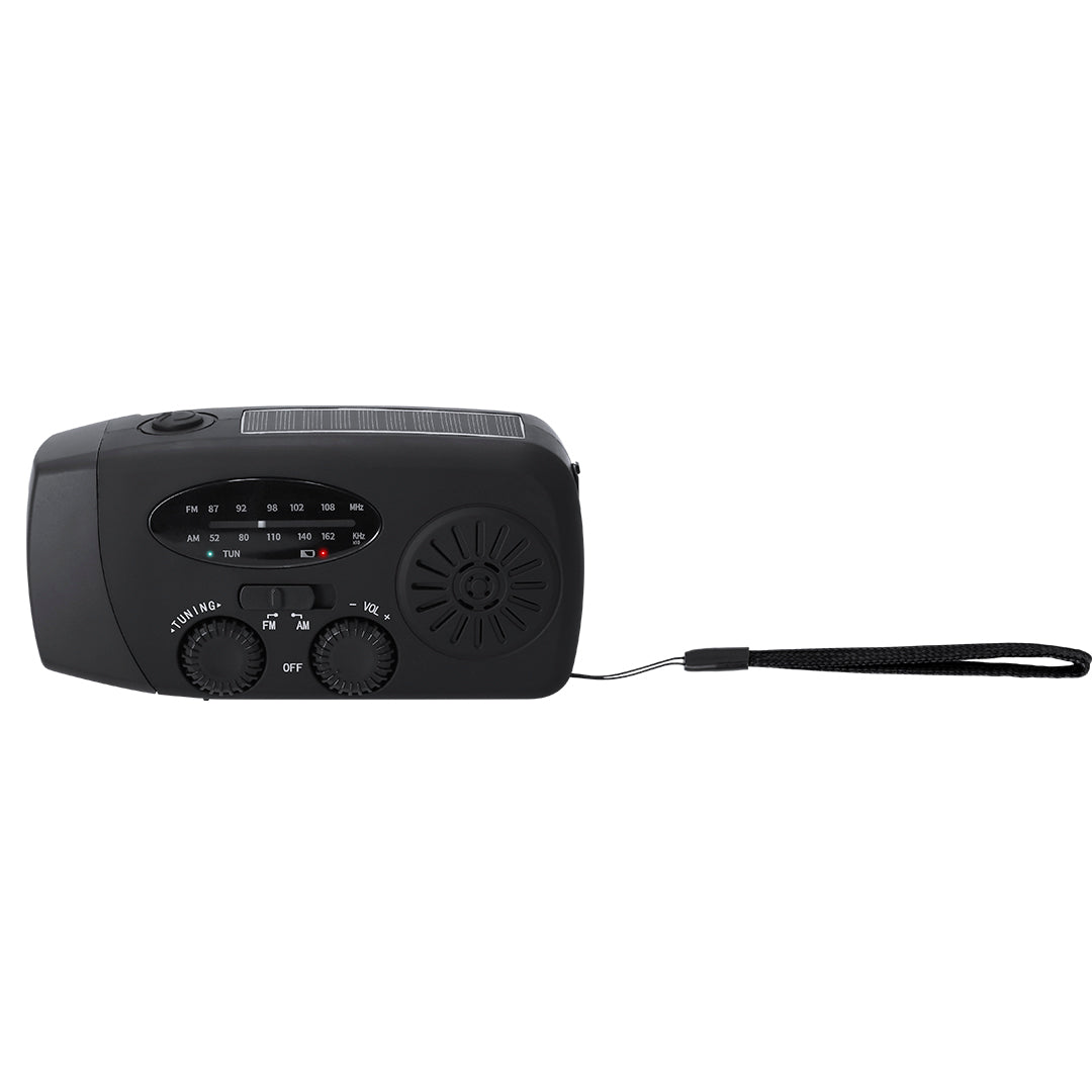Multifunctionele noodradio-cart zwart onbedrukt
