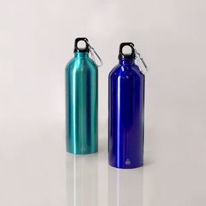 Fles graan blauw onbedrukt