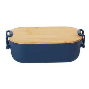 Lunchbox Lilix donkerblauw Graveren