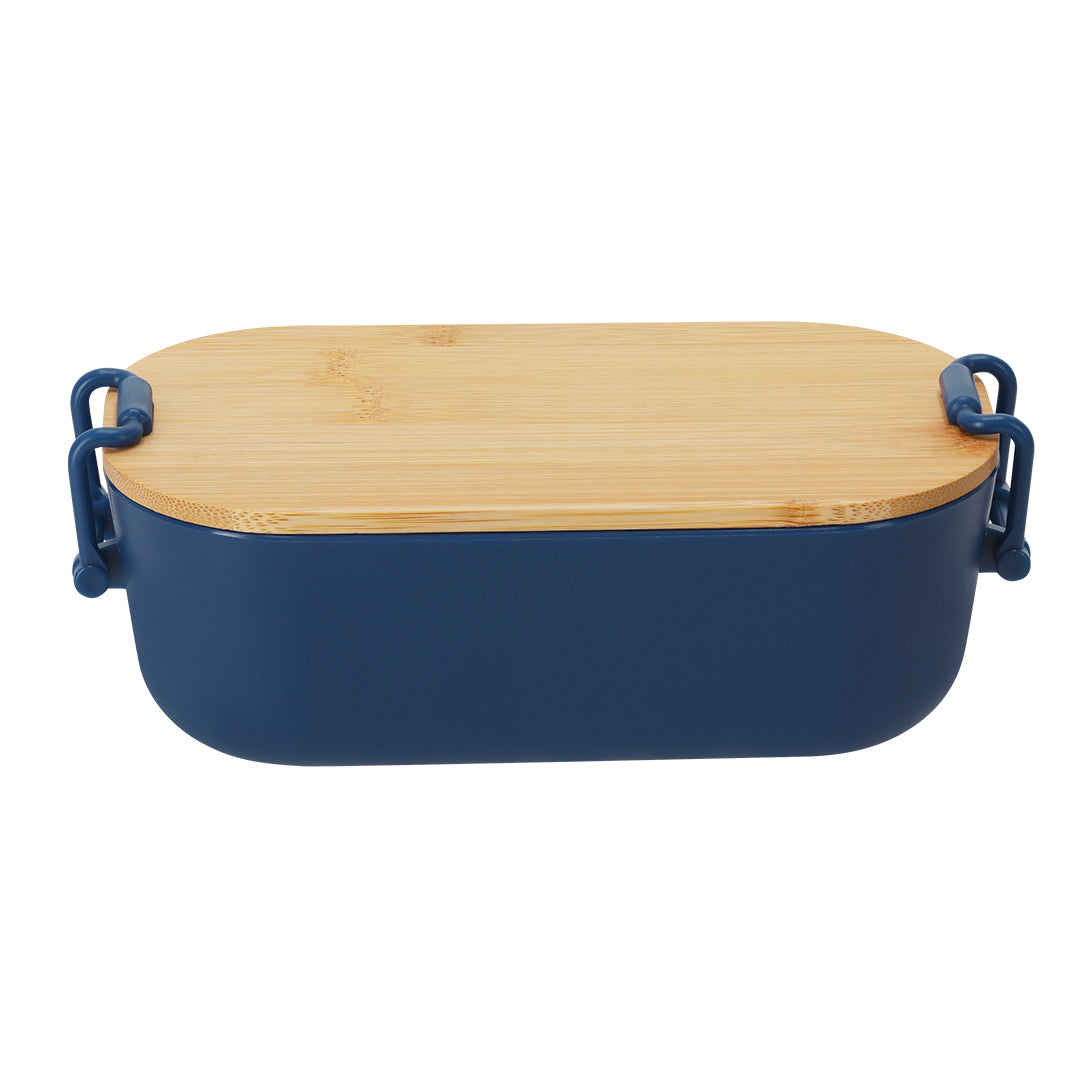 Lunchbox Lilix donkerblauw Graveren