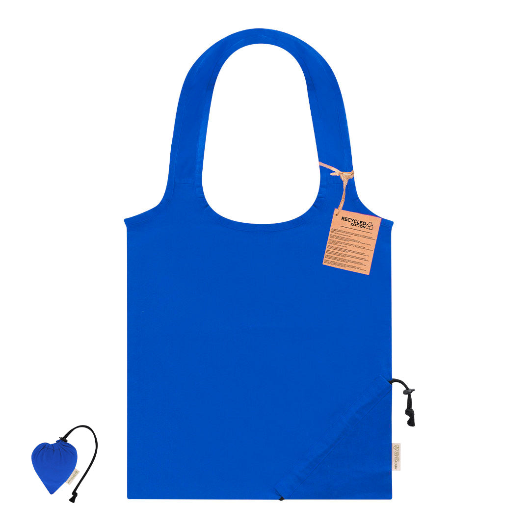 Opvouwbare tas Lecton blauw onbedrukt
