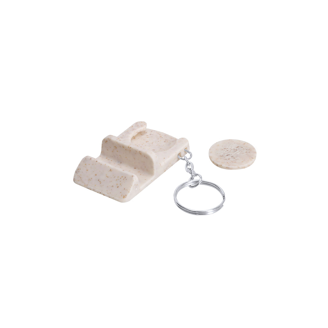 Sleutelhanger Munt Lansan naturel 2 kleuren