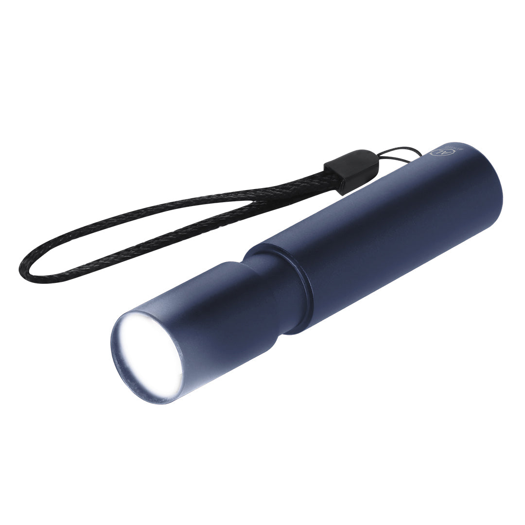 Zaklamp Tortol blauw Graveren