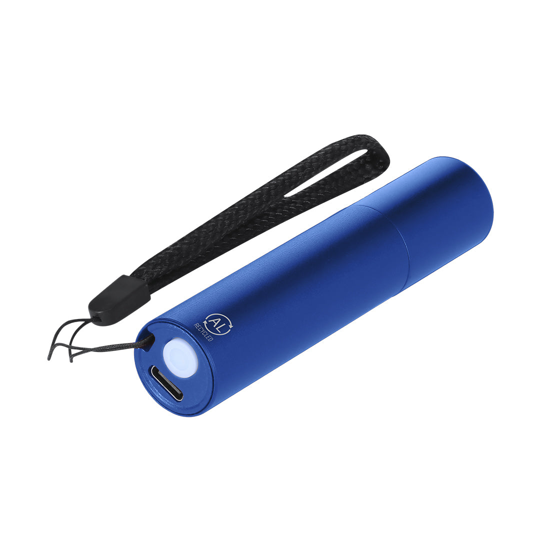 Zaklamp Tortol donkerblauw Graveren