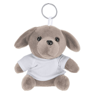 Sleutelhanger Teddy Vireo wit onbedrukt