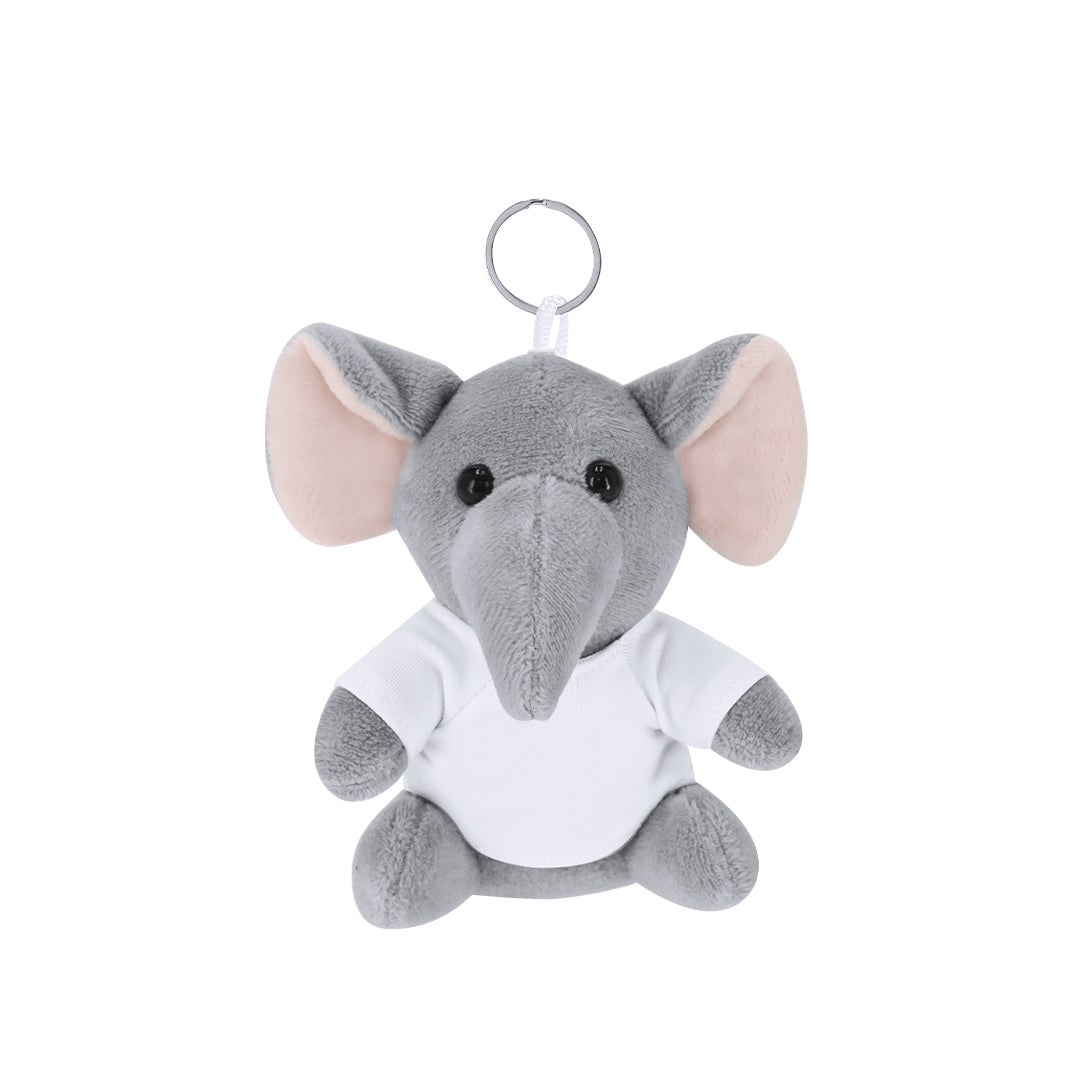 Sleutelhanger Teddy Gunnin wit onbedrukt