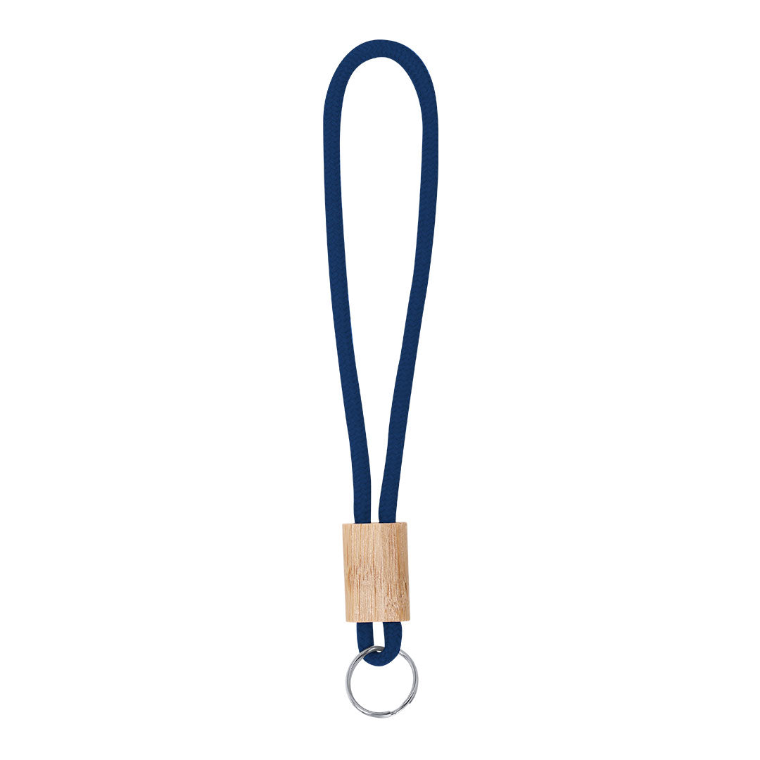 Sleutelhanger van walnoothout wit 1 kleur