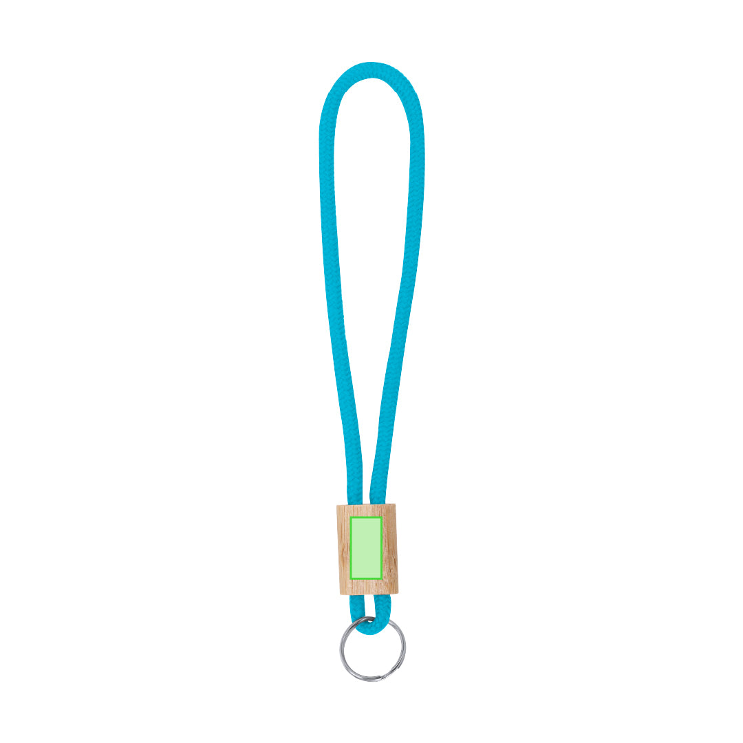 Sleutelhanger van walnoothout zwart onbedrukt