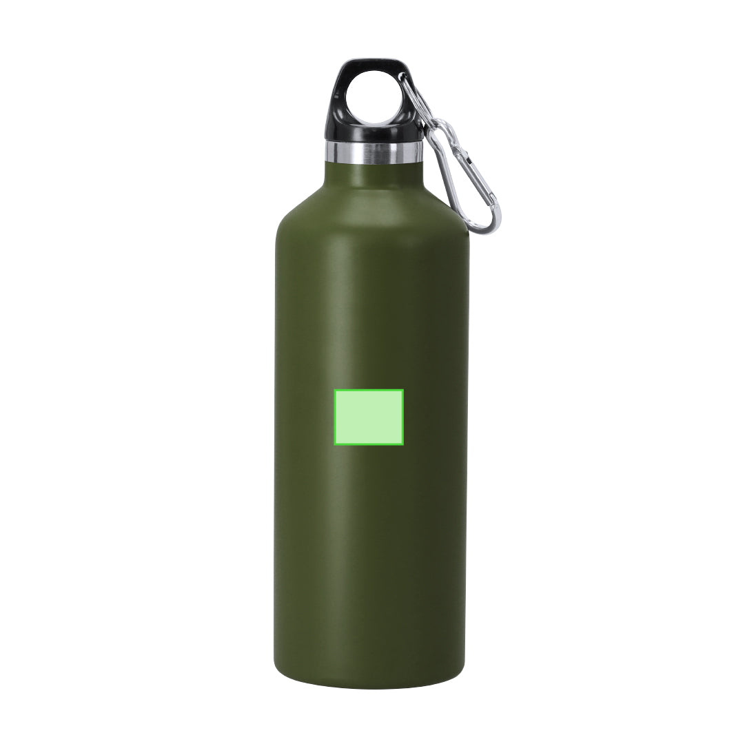 Geïsoleerde fles Angkor groen Graveren