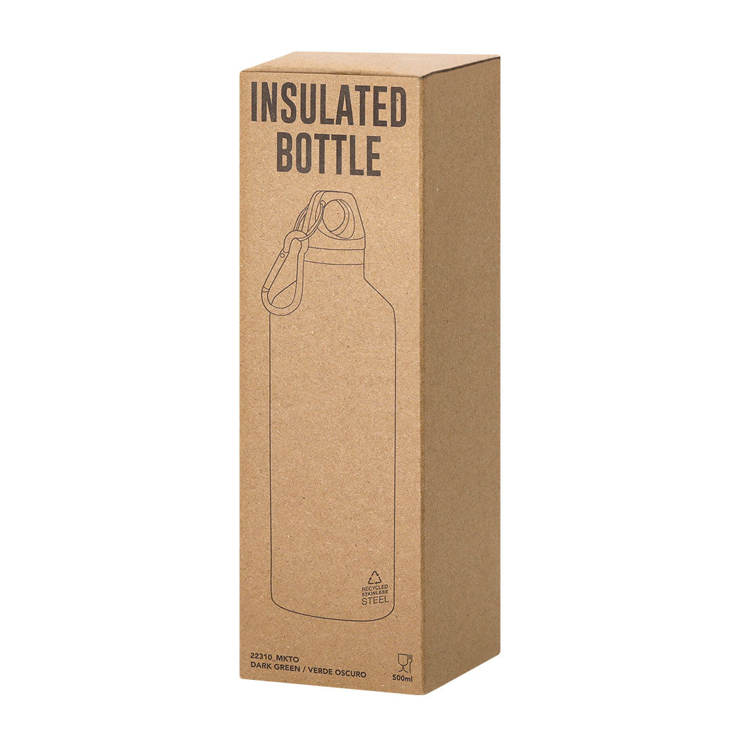 Geïsoleerde fles Angkor zwart 1 kleur