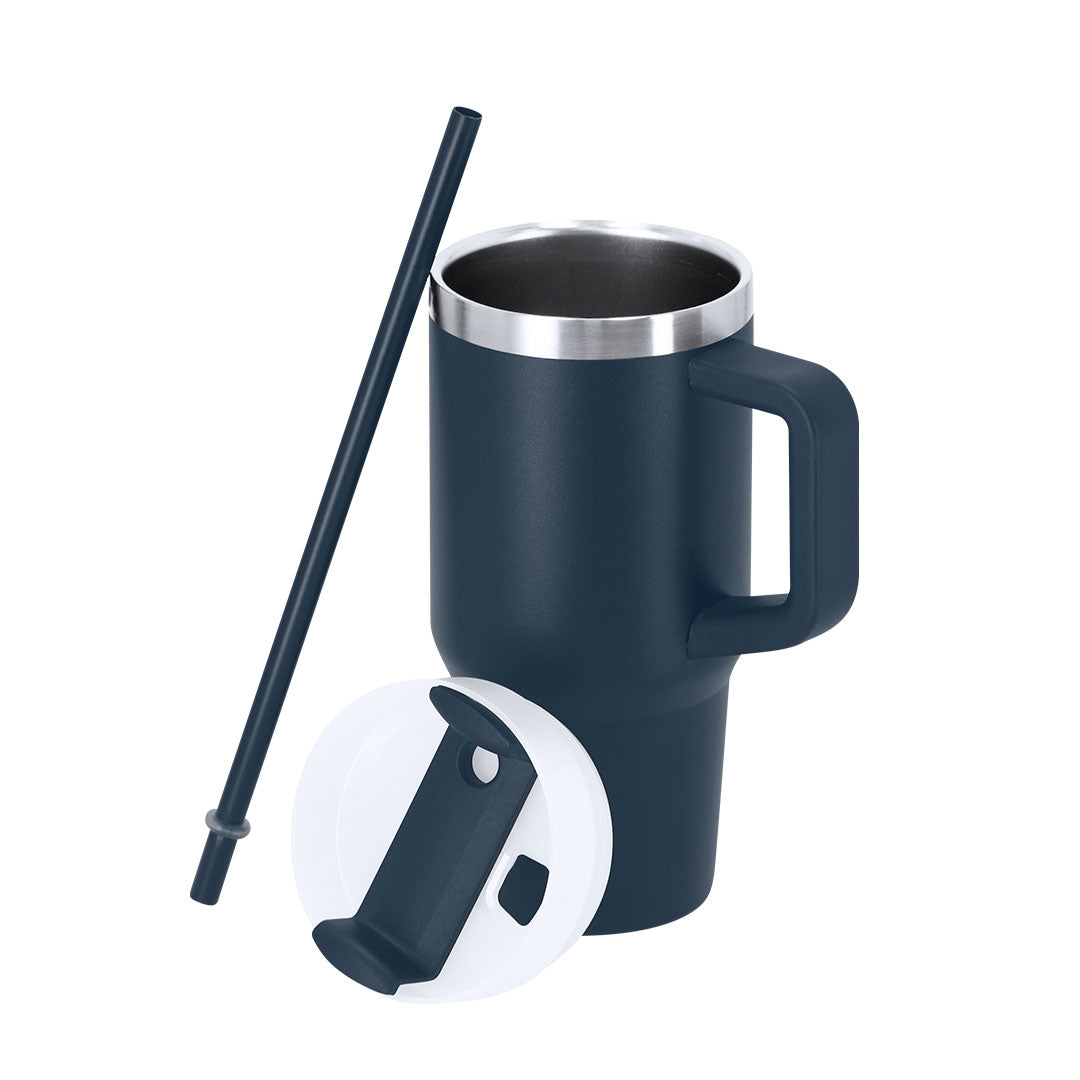 Geïsoleerde mok Gobby donkerblauw 1 kleur