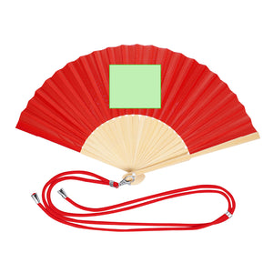 Handwaaier Crusoe rood 1 kleur