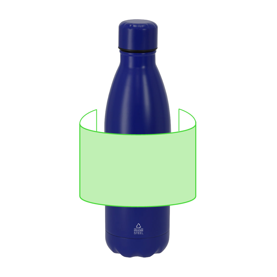 Geïsoleerde fles Xharly donkerblauw Graveren