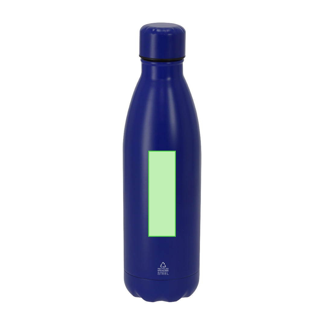 Geïsoleerde fles Xharly donkerblauw onbedrukt