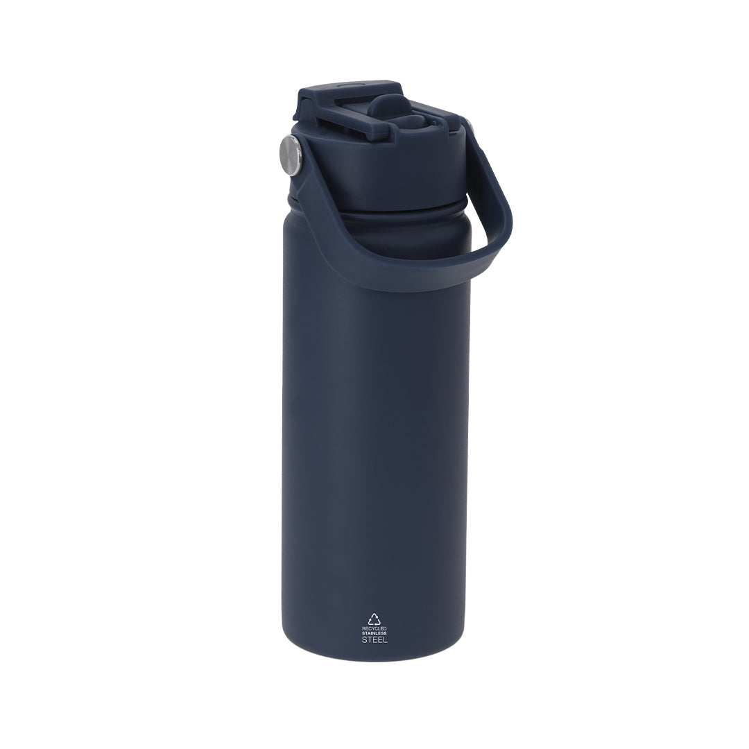 Geïsoleerde fles Alister donkerblauw Graveren