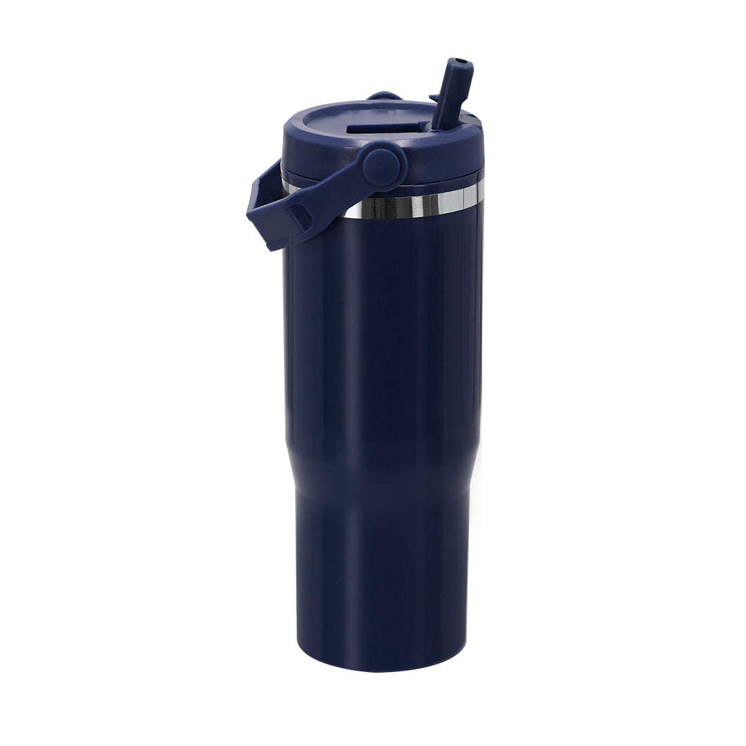 Geïsoleerde beker Bastien donkerblauw Graveren