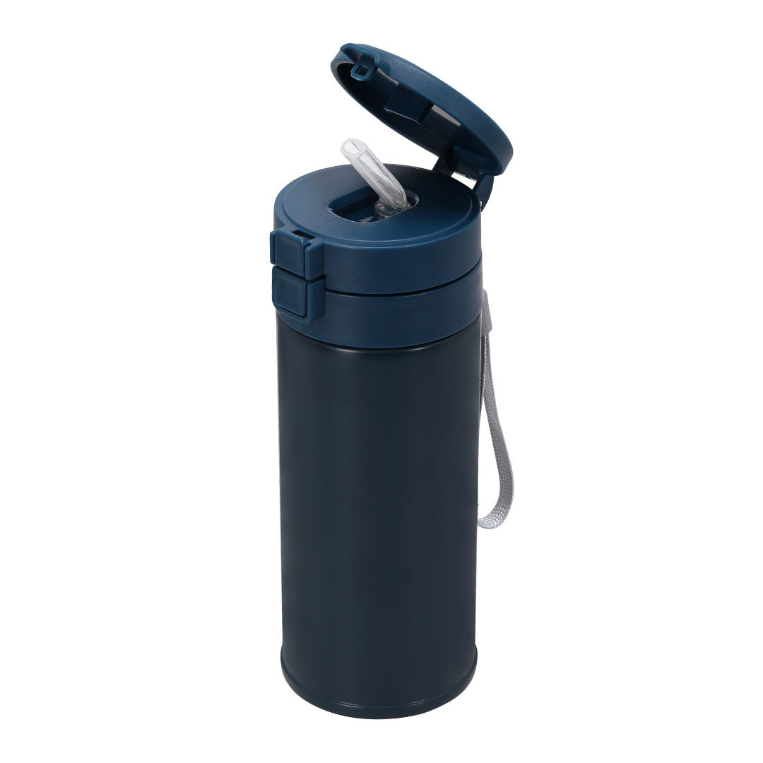 Geïsoleerde fles Felisse donkerblauw Graveren