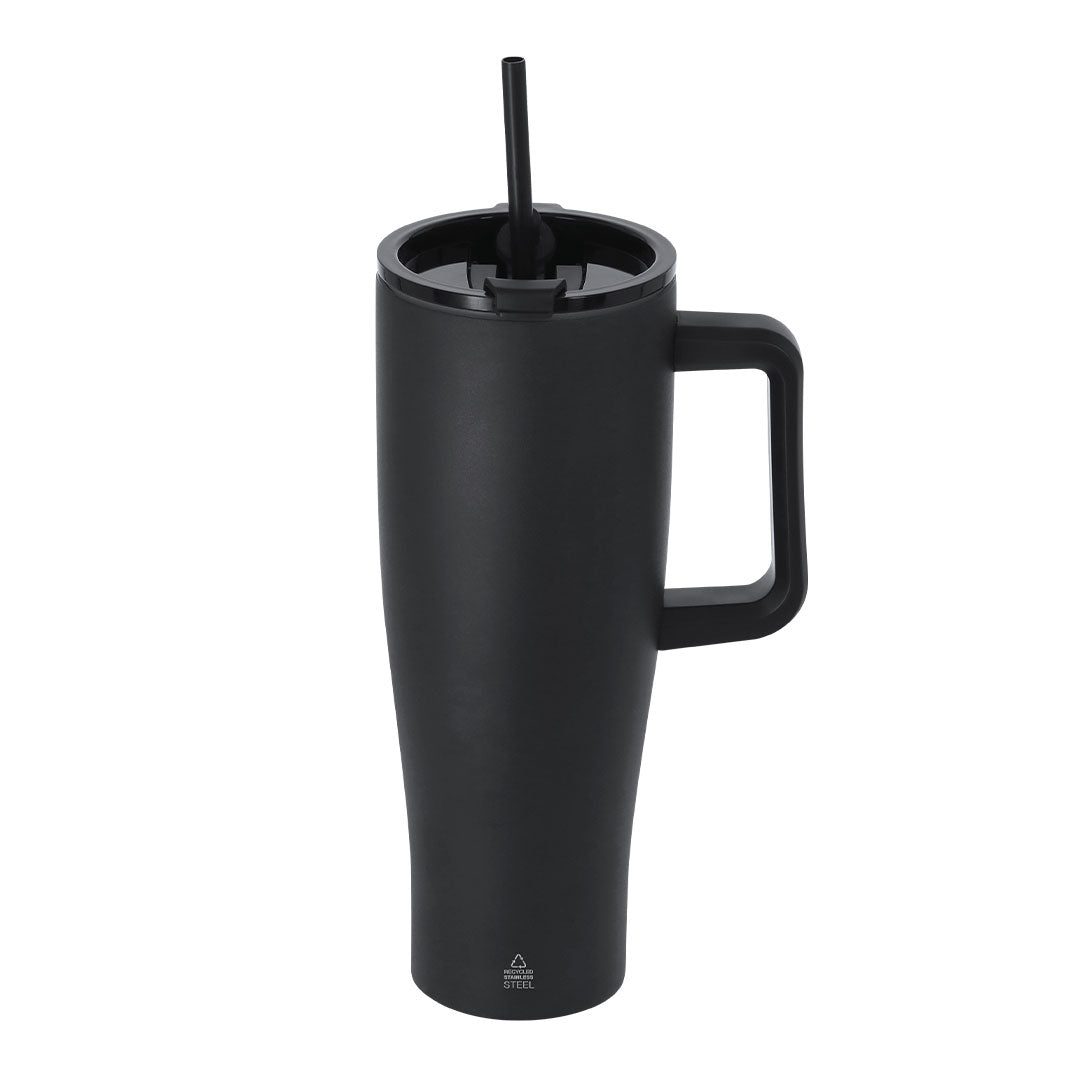 Geïsoleerde mok Leandrok donkerblauw 1 kleur