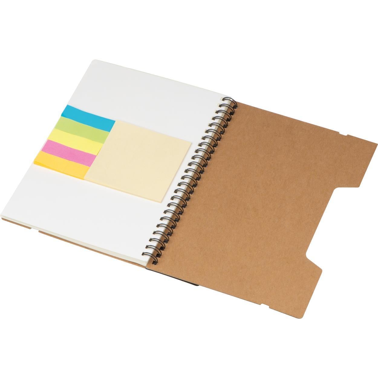 Notitieboekje A5 met markeerstickers, ringbooek,lineaal sample