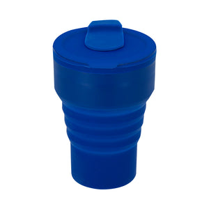 Opvouwbare beker Roric blauw onbedrukt