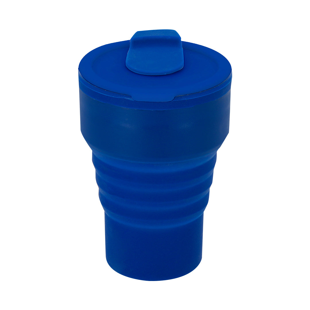 Opvouwbare beker Roric blauw onbedrukt