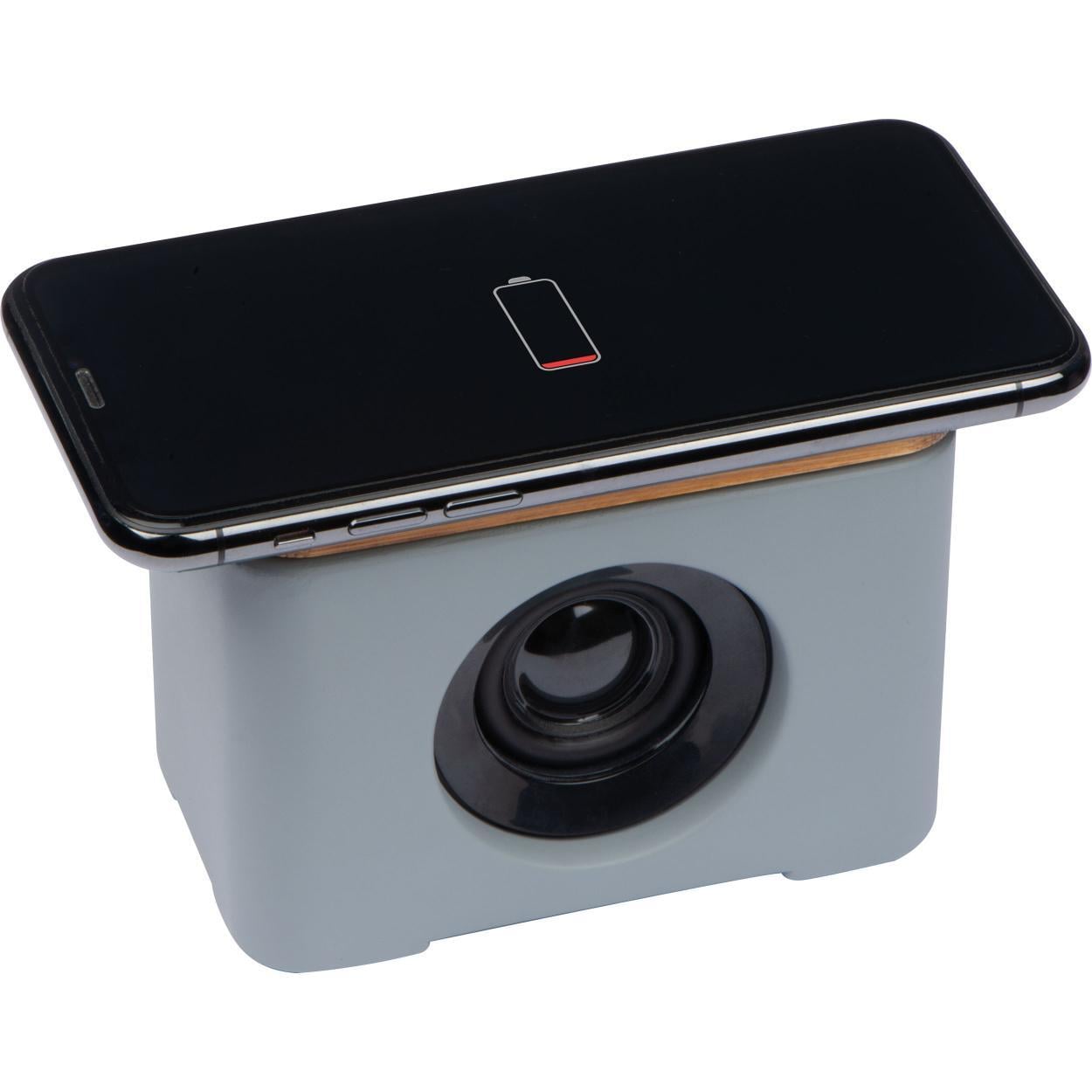Bluetooth luidspreker met draadloze oplader uit Limestone cement 1659