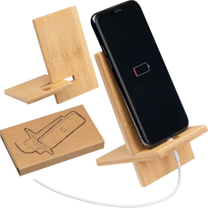 Mobiele telefoonhouder van bamboe sample