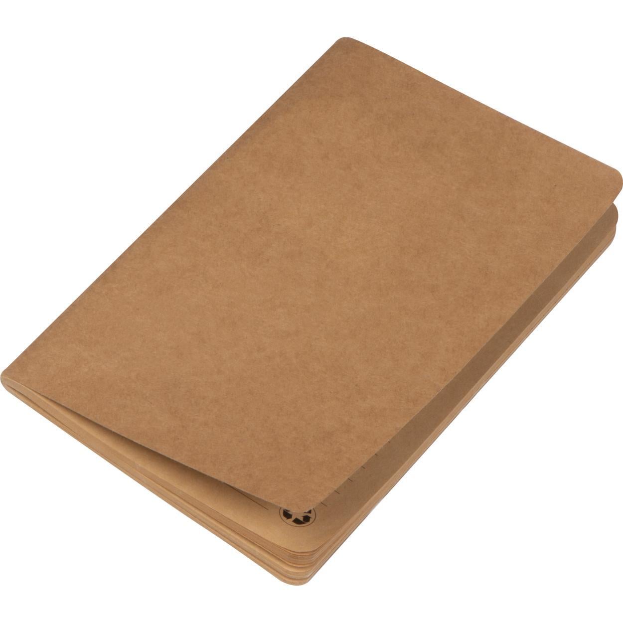 Gerecycled A5 notitieboekje met gelinieerde pagina's sample